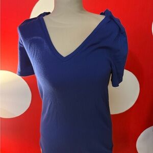 Merona Royal Blue Short Sleeve V-Neck Top